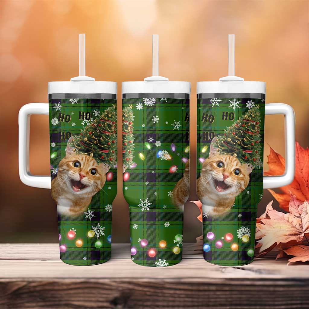 Cat Christmas Tree Tumbler With Handle Xmas Holiday Patterns - Wonder Print Shop