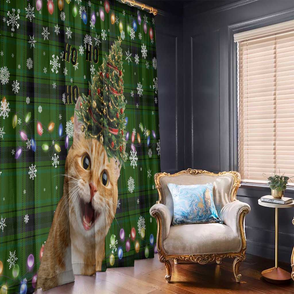 Cat Christmas Tree Window Curtain Xmas Holiday Patterns - Wonder Print Shop