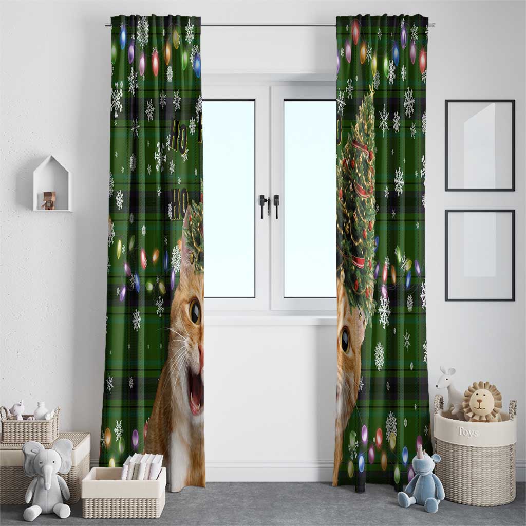 Cat Christmas Tree Window Curtain Xmas Holiday Patterns - Wonder Print Shop