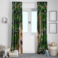 Cat Christmas Tree Window Curtain Xmas Holiday Patterns - Wonder Print Shop