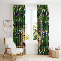 Cat Christmas Tree Window Curtain Xmas Holiday Patterns - Wonder Print Shop