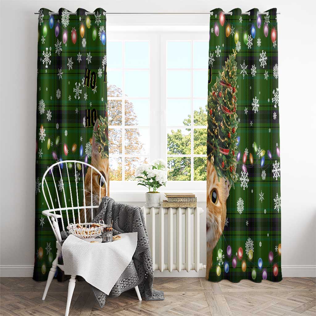 Cat Christmas Tree Window Curtain Xmas Holiday Patterns - Wonder Print Shop