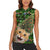 Cat Christmas Tree Women Sleeveless Polo Shirt Xmas Holiday Patterns - Wonder Print Shop