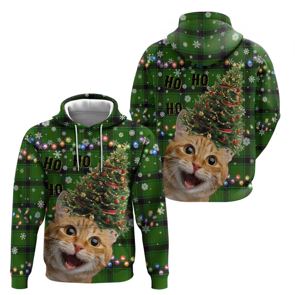 Cat Christmas Tree Zip Hoodie Xmas Holiday Patterns - Wonder Print Shop