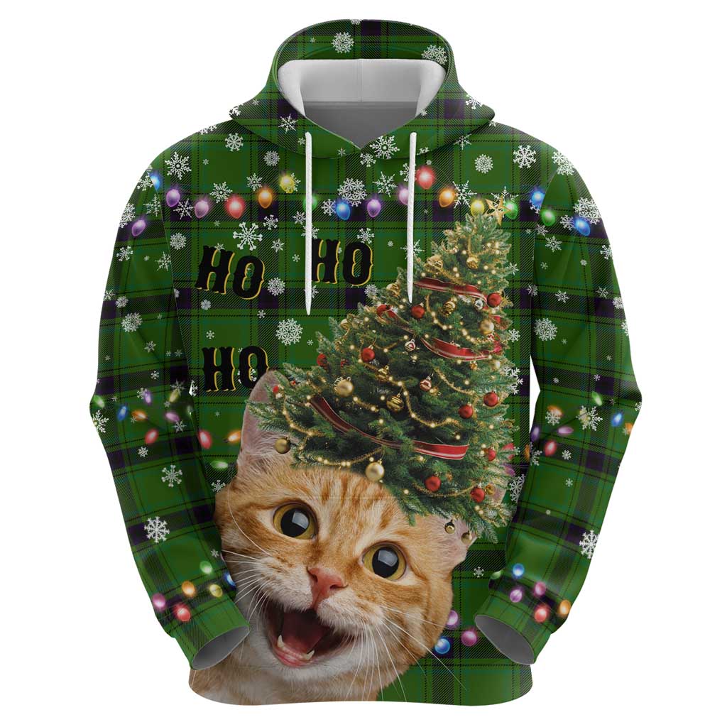 Cat Christmas Tree Zip Hoodie Xmas Holiday Patterns - Wonder Print Shop