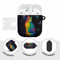 Cat Colorful Christmas AirPods Case Xmas Holiday Patterns - Wonder Print Shop