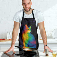 Cat Colorful Christmas Apron Xmas Holiday Patterns - Wonder Print Shop