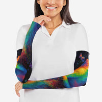 Cat Colorful Christmas Arm Sleeves Xmas Holiday Patterns - Wonder Print Shop