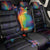 Cat Colorful Christmas Back Car Seat Cover Xmas Holiday Patterns - Wonder Print Shop