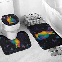 Cat Colorful Christmas Bathroom Set Xmas Holiday Patterns - Wonder Print Shop