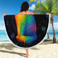 Cat Colorful Christmas Beach Blanket Xmas Holiday Patterns - Wonder Print Shop