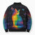 Cat Colorful Christmas Bomber Puffer Jacket Xmas Holiday Patterns - Wonder Print Shop