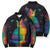 Cat Colorful Christmas Bomber Puffer Jacket Xmas Holiday Patterns - Wonder Print Shop
