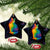 Cat Colorful Christmas Ceramic Ornament Xmas Holiday Patterns - Wonder Print Shop