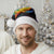 Cat Colorful Christmas Santa Hat Xmas Holiday Patterns - Wonder Print Shop