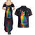 Cat Colorful Christmas Couples Matching Summer Maxi Dress and Hawaiian Shirt Xmas Holiday Patterns - Wonder Print Shop