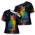 Cat Colorful Christmas Cross Shoulder Shirt Xmas Holiday Patterns - Wonder Print Shop