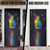 Cat Colorful Christmas Door Cover Xmas Holiday Patterns - Wonder Print Shop