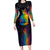Cat Colorful Christmas Family Matching Long Sleeve Bodycon Dress and Hawaiian Shirt Xmas Holiday Patterns - Wonder Print Shop