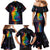 Cat Colorful Christmas Family Matching Mermaid Dress and Hawaiian Shirt Xmas Holiday Patterns - Wonder Print Shop