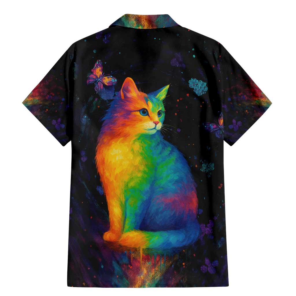 Cat Colorful Christmas Family Matching Mermaid Dress and Hawaiian Shirt Xmas Holiday Patterns - Wonder Print Shop