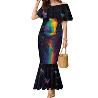 Cat Colorful Christmas Family Matching Mermaid Dress and Hawaiian Shirt Xmas Holiday Patterns - Wonder Print Shop