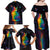 Cat Colorful Christmas Family Matching Off Shoulder Maxi Dress and Hawaiian Shirt Xmas Holiday Patterns - Wonder Print Shop