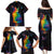 Cat Colorful Christmas Family Matching Puletasi and Hawaiian Shirt Xmas Holiday Patterns - Wonder Print Shop