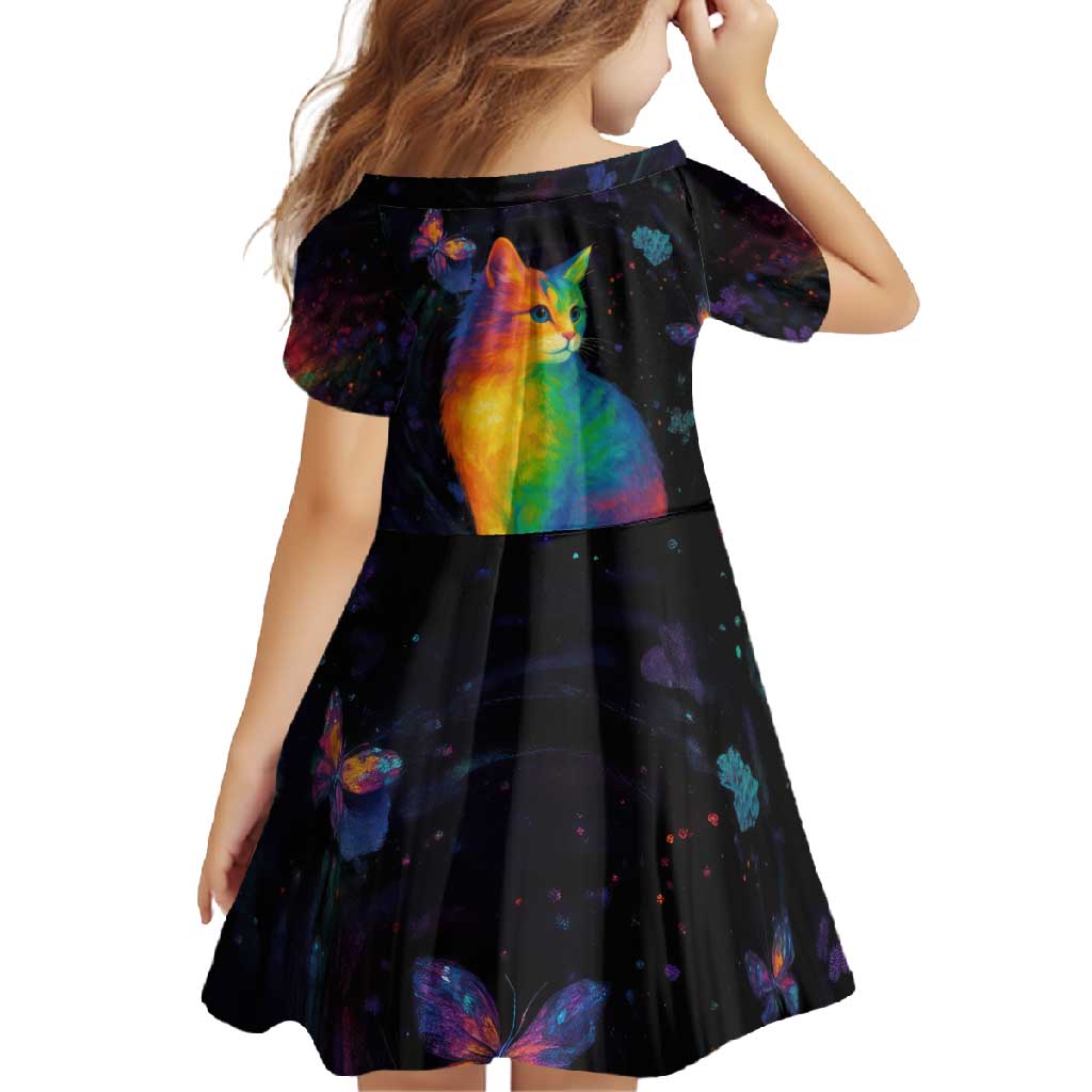 Cat Colorful Christmas Family Matching Tank Maxi Dress and Hawaiian Shirt Xmas Holiday Patterns - Wonder Print Shop
