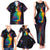 Cat Colorful Christmas Family Matching Tank Maxi Dress and Hawaiian Shirt Xmas Holiday Patterns - Wonder Print Shop