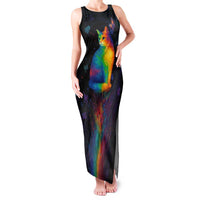 Cat Colorful Christmas Family Matching Tank Maxi Dress and Hawaiian Shirt Xmas Holiday Patterns - Wonder Print Shop