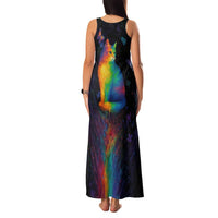 Cat Colorful Christmas Family Matching Tank Maxi Dress and Hawaiian Shirt Xmas Holiday Patterns - Wonder Print Shop