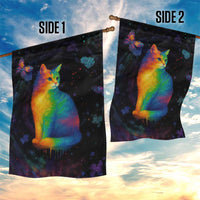 Cat Colorful Christmas Garden Flag Xmas Holiday Patterns - Wonder Print Shop