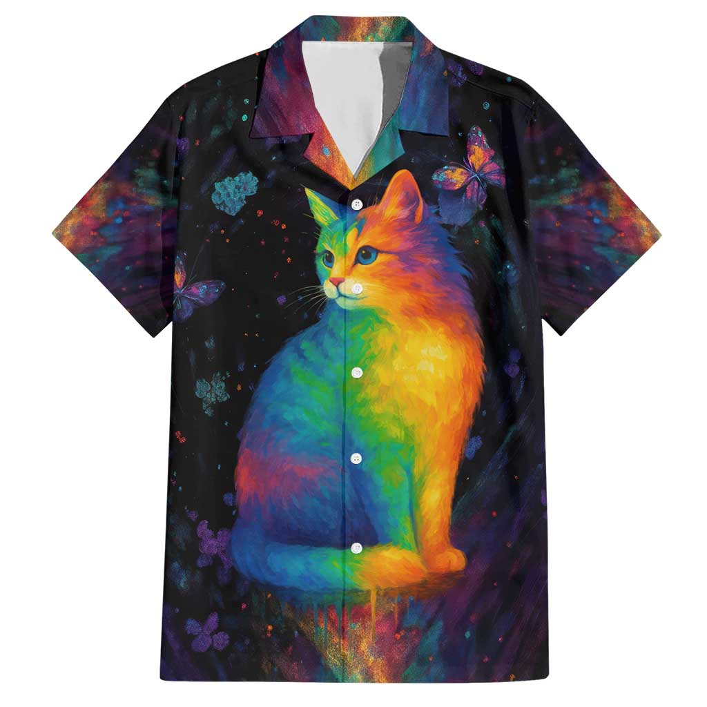 Cat Colorful Christmas Hawaiian Shirt Xmas Holiday Patterns - Wonder Print Shop