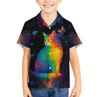 Cat Colorful Christmas Hawaiian Shirt Xmas Holiday Patterns - Wonder Print Shop