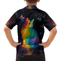 Cat Colorful Christmas Hawaiian Shirt Xmas Holiday Patterns - Wonder Print Shop
