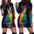 Cat Colorful Christmas Hoodie Dress Xmas Holiday Patterns - Wonder Print Shop