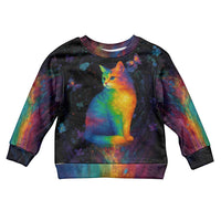 Cat Colorful Christmas Kid Ugly Christmas Sweater Xmas Holiday Patterns - Wonder Print Shop