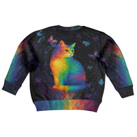 Cat Colorful Christmas Kid Ugly Christmas Sweater Xmas Holiday Patterns - Wonder Print Shop