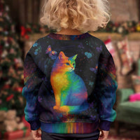Cat Colorful Christmas Kid Ugly Christmas Sweater Xmas Holiday Patterns - Wonder Print Shop
