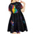 Cat Colorful Christmas Kid Short Sleeve Dress Xmas Holiday Patterns - Wonder Print Shop