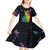 Cat Colorful Christmas Kid Short Sleeve Dress Xmas Holiday Patterns - Wonder Print Shop
