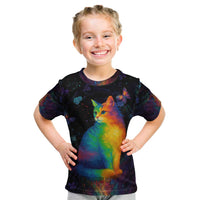 Cat Colorful Christmas Kid T Shirt Xmas Holiday Patterns - Wonder Print Shop