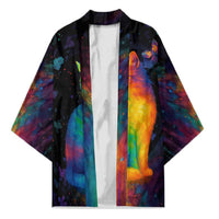 Cat Colorful Christmas Kimono Xmas Holiday Patterns - Wonder Print Shop