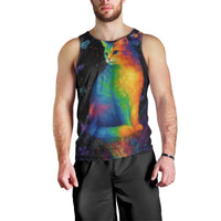 Cat Colorful Christmas Men Tank Top Xmas Holiday Patterns - Wonder Print Shop