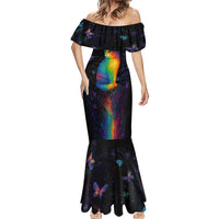 Cat Colorful Christmas Mermaid Dress Xmas Holiday Patterns - Wonder Print Shop