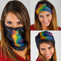 Cat Colorful Christmas Neck Gaiter Xmas Holiday Patterns - Wonder Print Shop