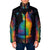 Cat Colorful Christmas Padded Jacket Xmas Holiday Patterns - Wonder Print Shop