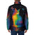 Cat Colorful Christmas Padded Jacket Xmas Holiday Patterns - Wonder Print Shop