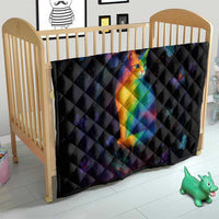 Cat Colorful Christmas Quilt Xmas Holiday Patterns - Wonder Print Shop